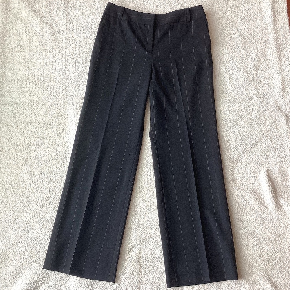 LOFT Pinstripe "Laura" Wide Leg Pants - 6P